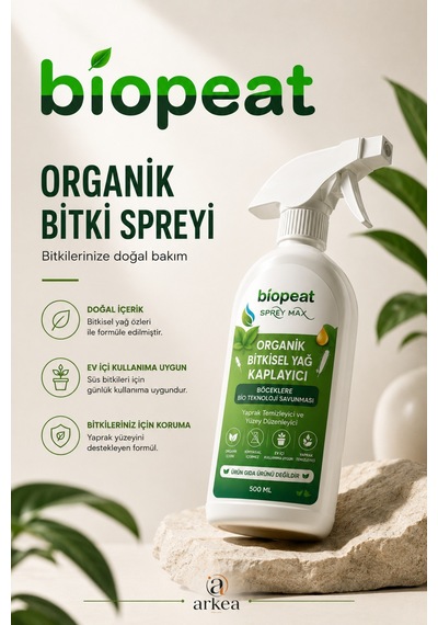 Organik Bitki Spreyi 500 Ml Bitkisel Yağ Bazlı Yaprak Temizleyici Ve Bitki Bakım Spreyi 1000