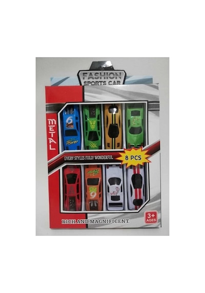 8 Adet Mini Metal Yarış Arabaları Oyuncak Araba Set Diğer