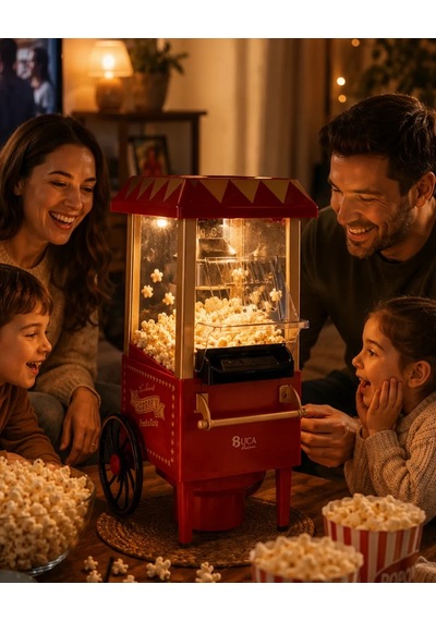 Sıcak Hava Popcorn Makinesi Yağsız Mısır Patlatıcı Nostaljik Tasarım Çok Renkli