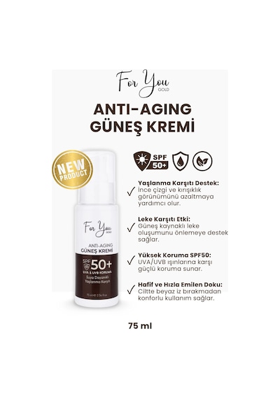 Anti-aging Yaşlanma & Leke Karşıtı Spf50 Yüz Ve Vücut Güneş Kremi 100 Ml