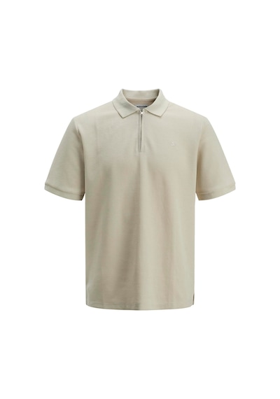 Jack & Jones Jjeaustın Zıp Polo Ss Noos Moonbeam Moonbeam Çok Renkli