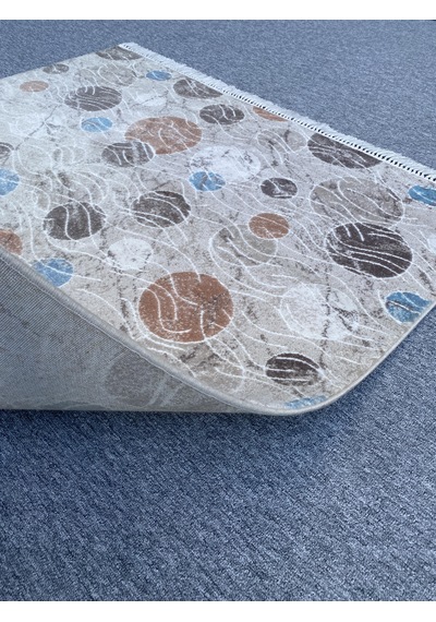 Mavi Vizon Gül Kurusu 150x150 Kesme Akrilik Halı