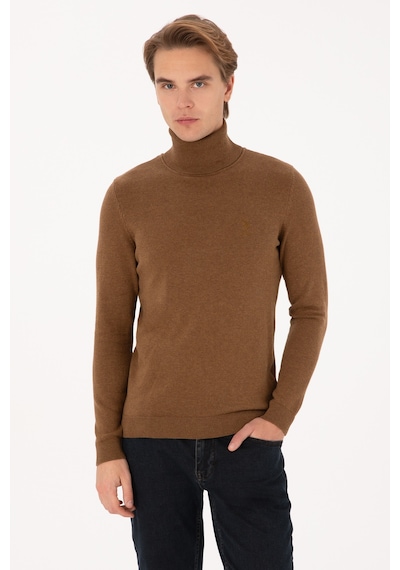 U.s. Polo Assn. Erkek Haki Melanj Kazak /triko 50307760-vr125 Hakı Melanj