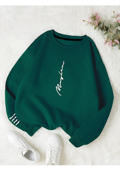 Startmore Haki Unisex Kadın/erkek Never Renkli Oversize Bisiklet Yaka Pamuklu