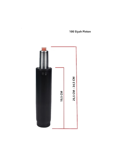 Siyah Konik Yıldız Ayak+60 Sessiz+class3 Siyah Piston Makam Koltuğu Ofis Koltuğu Oyuncu Koltuğu
