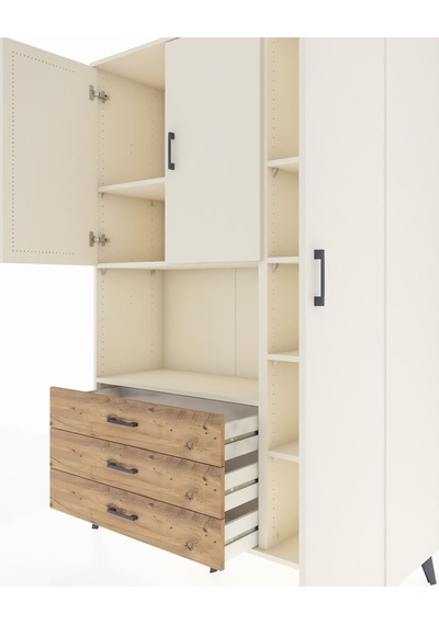Hyperion Dolap 7 Raflı 3 Çekmeceli 3 Kapaklı 132x44x195 Aytaşı-aytaşı/çam Aytası/atlas Çam Hyperion Dolap 7 Raflı 3 Çekmeceli 3 Kapaklı 132x44x195 Aytaşı-aytaşı/çam Aytası/atlas Çam