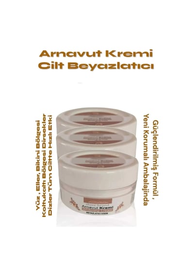 Whitening Cream Arnavut Kremi,aklık, Beyazlatıcı Krem 100 Ml X 3 Adet