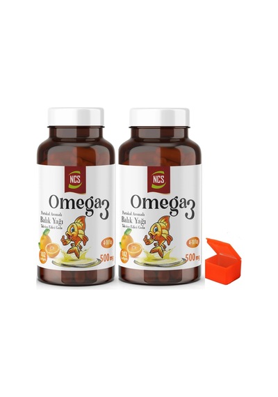Ncs Omega3 Balık Yağı Portakal Aromalı 2 x 102 Softgel + Hap Kutusu