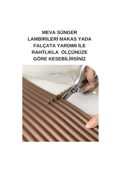 8cmx200cm 1 Adet Kahverengi Meva Kendinden Yapışkanlı Kauçuk Kenar Koruma Bebek Çocuk Darbe Koruma