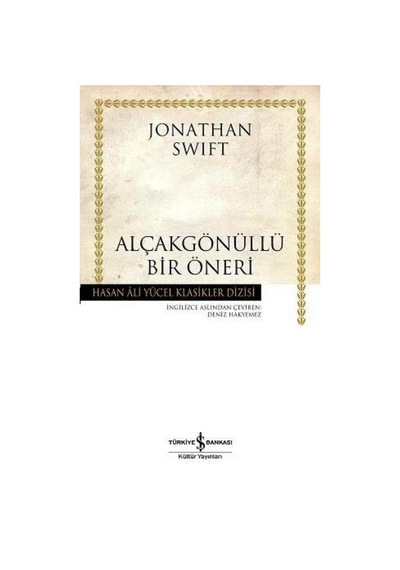 Alçakgönüllü Bir Öneri Hasan Ali Yücel Klasikler