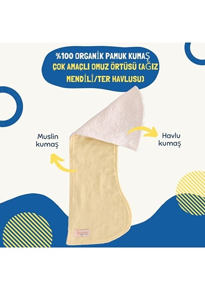 Organik Pamuk Kumaş Müslin Çift Yönlü Çok Amaçlı Omuz Örtüsü