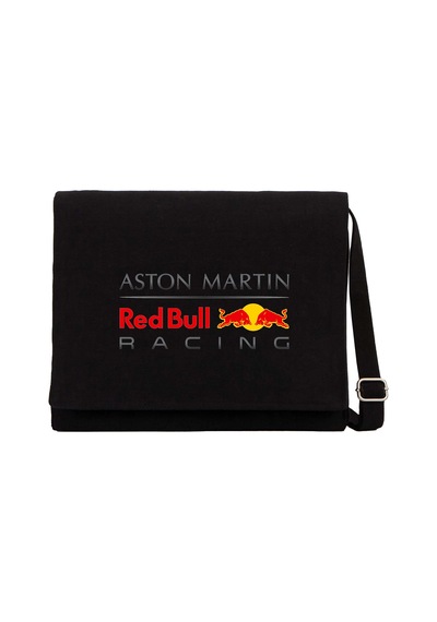 Aston Martin Redbull Racing Siyah Kanvas Postacı Çantası