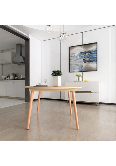 Bistro 100 Cm / Yuvarlak Mutfak Masası / Yuvarlak Yemek Masası / Meşe