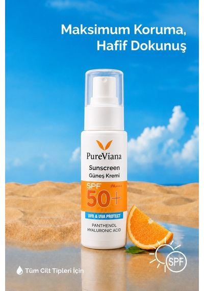 Pureviana Güneş Kremi SPF50+ Pa++++ 50 ML