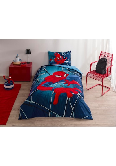 Spiderman Rise Tek Kişilik Pamuk Nevresim Takımı Çok renkli
