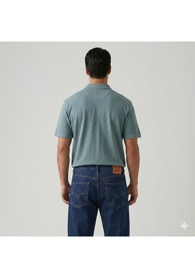 Levi's Authentic Polo Pamuk Tişört Rahat Kalıp Açık Yeşil