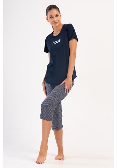 Yake Store Kadın P.suprem O Yaka Kısa Kol Etegı Oval Kaprı Takım - Dress Blues mavi Yake Store Kadın P.suprem O Yaka Kısa Kol Etegı Oval Kaprı Takım - Dress Blues mavi