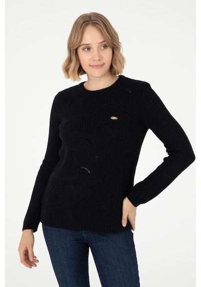 U.S. Polo Assn. Kadın Lacivert Bisiklet Yaka Kazak 50293054-VR033