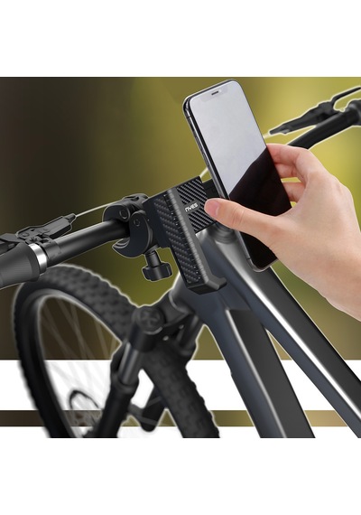 Lenyes Cr182 360 Derece Ayarlanabilir Çift Kilitli Bisiklet Ve Motosiklet Telefon Tutucu Siyah