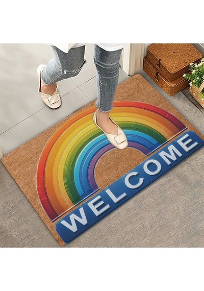 Valerine Life Gökkuşağı Welcome Kapı Önü Paspası 45x70cm