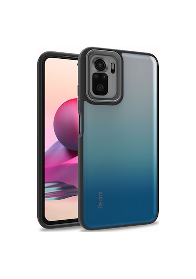 Zore Redmi Note 10s Kılıf Nvth Flora Kapak - Siyah