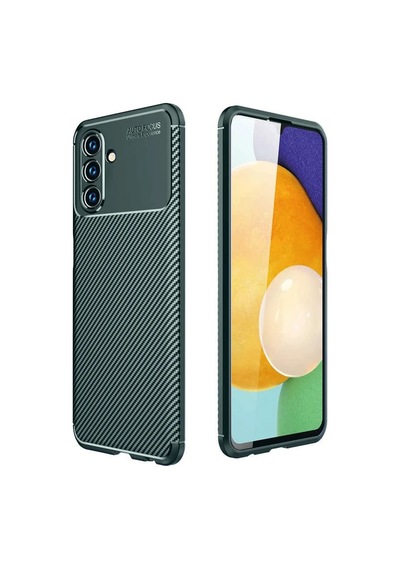 Samsung Uyumlu,  Galaxy A26 Kılıf Auto Focus Karbon Kapak - Koyu Yeşil