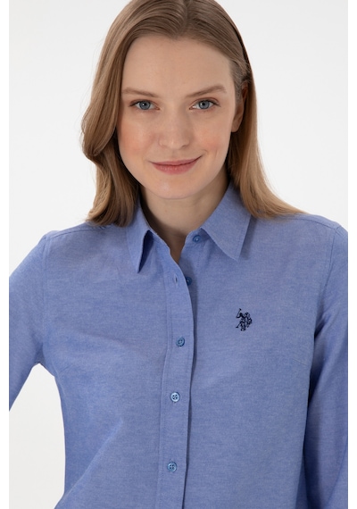U.s. Polo Assn. Kadın Saks Gömlek Basic 50307726-vr045 Sax Saks Mavisi