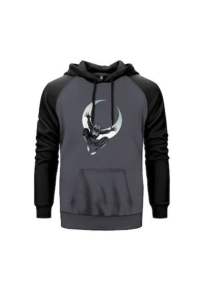 Moon Knight Marc Spector Gri Renk Reglan Kol Sweatshirt Gri