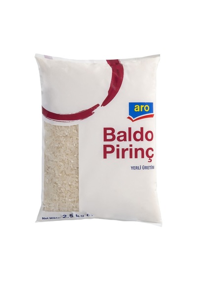 Aro Baldo Pirinç 2,5 Kg - İri Taneli, Tane Tane Pilavlık Pirinç Tarı