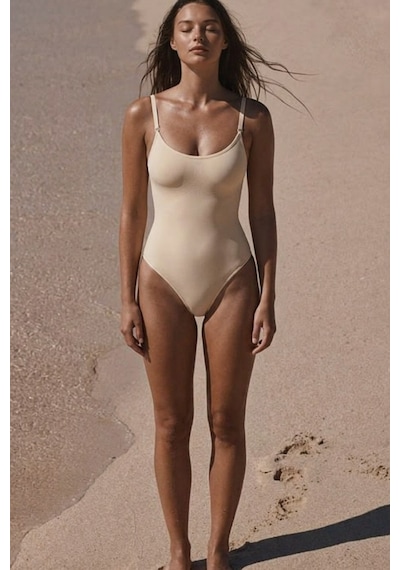Fit Women Kadın Basic Çıtçıtlı Ten Renk ı Korse