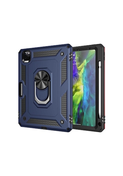 Apple Uyumlu iPad Pro 11 2018 / 2020 2.nesil / 2021 3.nesil / 2022 M2 Yüzüklü Standlı Armor Zırh Vega Ultra Koruma Arka Kapak Apple Uyumlu iPad Pro 11 2018 / 2020 2.nesil / 2021 3.nesil / 2022 M2 Yüzüklü Standlı Armor Zırh Vega Ultra Koruma Arka Kapak