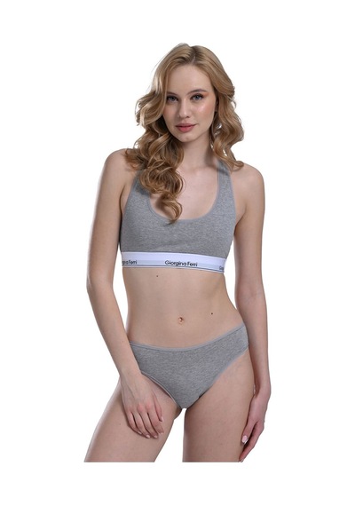 Likralı 6'lı Kutu Premium Slip Külot Laura G-006 G Gri