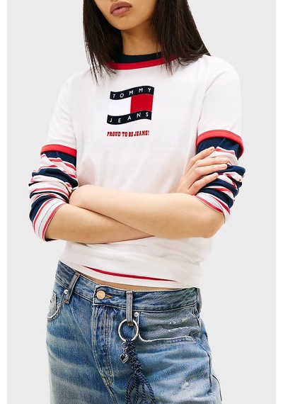 Tommy Jeans Pamuklu Logo Baskılı Regular Fit Bisiket Yaka T Shirt Bayan T Shirt Dw0dw22306 Ybl Beyaz Tommy Jeans Pamuklu Logo Baskılı Regular Fit Bisiket Yaka T Shirt Bayan T Shirt Dw0dw22306 Ybl Beyaz