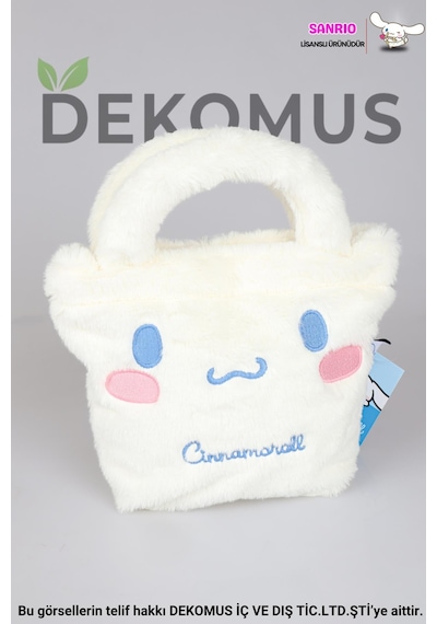 Dekomus İle Yeni Sezon Lisanslı Cınnamoroll Basıc Peluş El Çantası/beslenme Çantası Altın