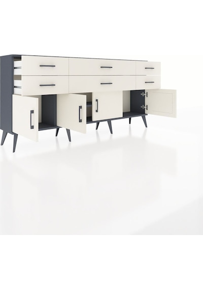 Arges Konsol 2 Raflı 6 Çekmeceli 4 Kapaklı 176x30x83 Antrasit-aytaşı/aytaşı Aytaşı/aytaşı Arges Konsol 2 Raflı 6 Çekmeceli 4 Kapaklı 176x30x83 Antrasit-aytaşı/aytaşı Aytaşı/aytaşı