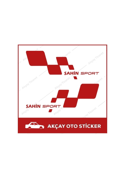 Tofaş Şahin Sport Sticker (Takım Set) Şahin Sticker Oto Sticker