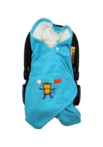Polar Puset Bebek Battaniyesi 90X90 Cm Polstar Şampiyon Maymuncuk Çok Renkli
