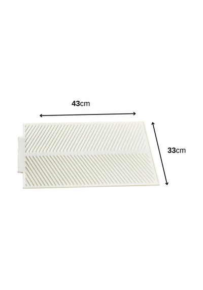 Silikon Bulaşık Kurutma Matı Maxi Boy 44x33cm Silikon Beyaz Diğer