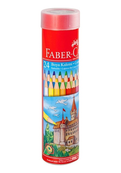 Faber Kuru Boya Red Line Metal Tüp Kutu Tam Boy 24 Renk 5173 116524 Diğer