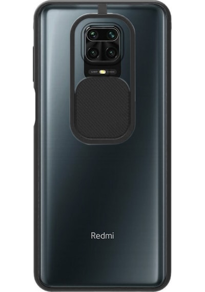 Xiaomi Redmi Note 9 Pro ile Uyumlu Kapak Lensi Açılır Kapanır Kamera Korumalı Silikon Kılıf