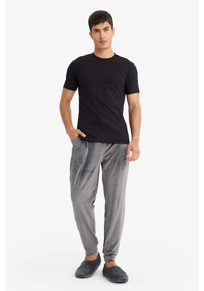 Defacto Regular Fit Cepli Kadife Pijama Altı F4672ax25wnar138 Antrasit