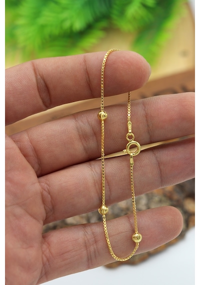 Toplu Dorika Model Gold Kaplama 925 Ayar Gümüş Bileklik 201022973