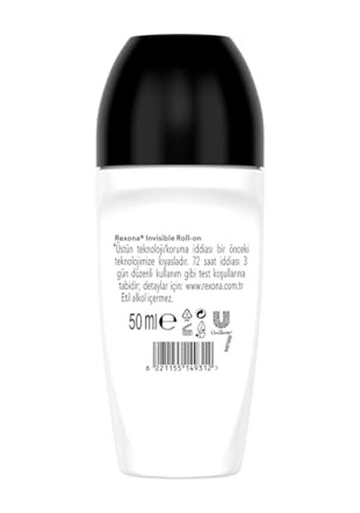 Rexona Üstün Koruma Kadın Roll On Deodorant Invisible 72 Saat Kesintisiz Koruma 50 Ml