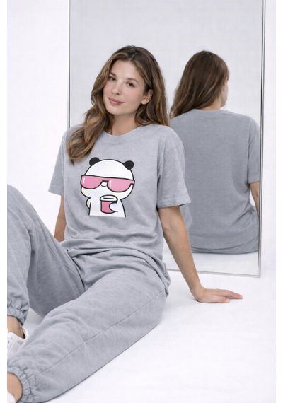 Nevermınd Sevgili Kombini Panda Bardak Baskılı Çift Tişört Oversize Unisex Partner Kombin Çift Seti Antrasit Antrasit Nevermınd Sevgili Kombini Panda Bardak Baskılı Çift Tişört Oversize Unisex Partner Kombin Çift Seti Antrasit Antrasit