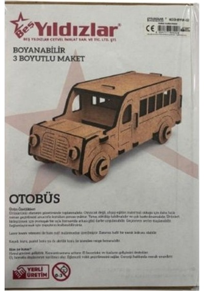 Yıldızlar Demonte 3 Boyutlu Ahşap Maket Otobüs