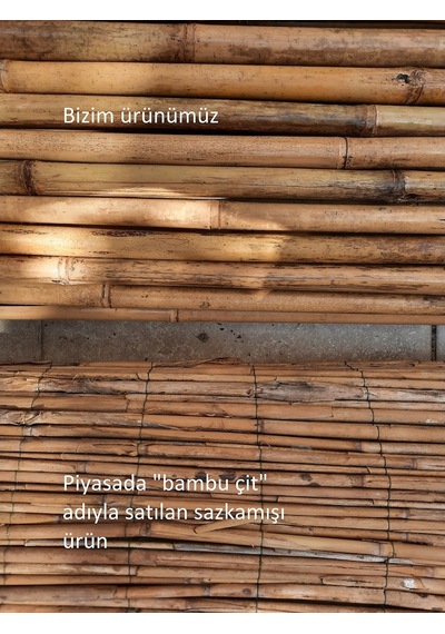 200 Cm X 200 Cm Bambu Çubuk Çit / Paravan / Bahçe Çiti