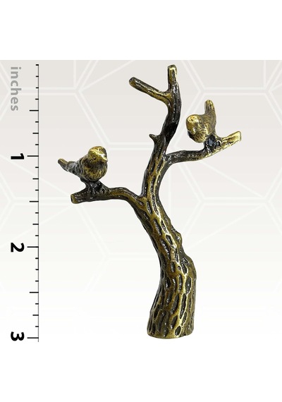 Royal Designs Ağaçtaki Küçük Kuşlar 7,62 Cm Lamba Gölgeliği İçin Lamba Tepesi, Antika Pirinç