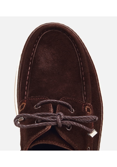 Hotiç Erkek Süet Deri Kahverengi Bağcık Detaylı Günlük Loafer 02ayh319380a480 02ayh319380a480