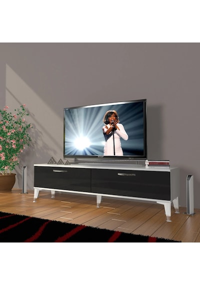 Decoraktiv Eko 140 Mdf Std Silver Tv Ünitesi Tv Sehpası - Beyaz - Siyah Beyaz - Siyah Decoraktiv Eko 140 Mdf Std Silver Tv Ünitesi Tv Sehpası - Beyaz - Siyah Beyaz - Siyah
