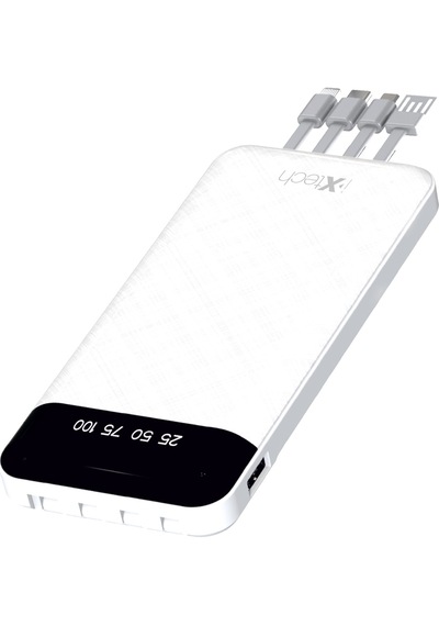 İxtech 10.000 Mah Powerbank Kablosuz Şarj Cihazı Beyaz Ix-pb025